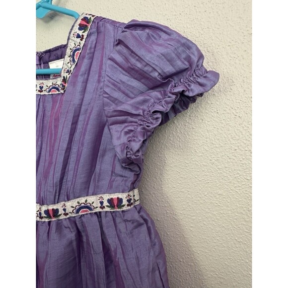 Hanna Andersson Short Sleeve Purple Dress Size 100 US Size 4 With Trim - Picture 4 of 13